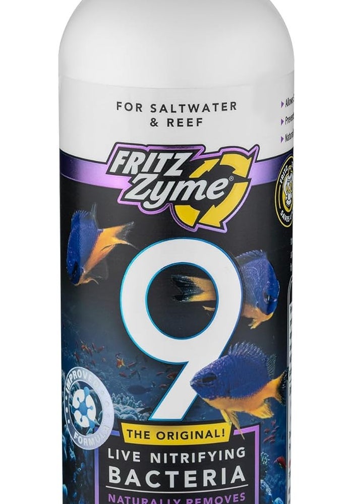 Fritz Aquatics FritzZyme 9 Nitrifying Bacteria for Salt Water Aquariums - 8 Ounce - Image 1
